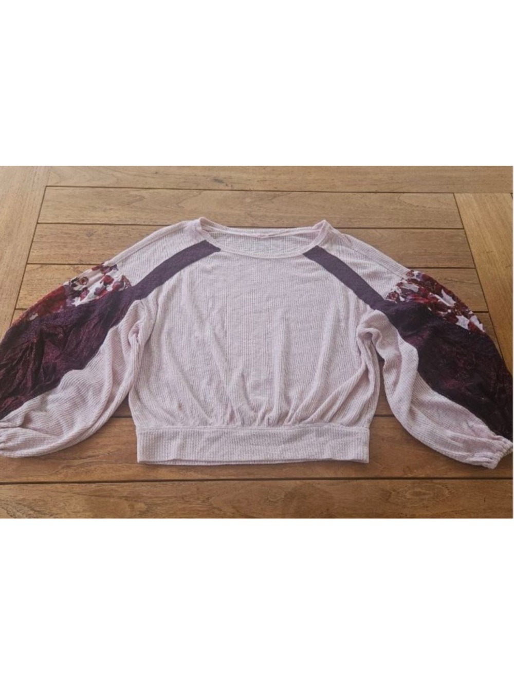 Free People “Casual Clash Top” (Rose) Size M - Picture 3 of 6